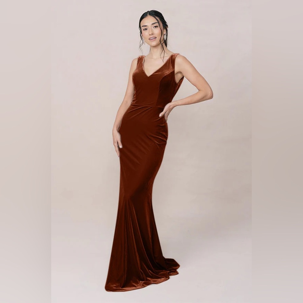 Revelry Dakota Velvet Deep Brown Dress